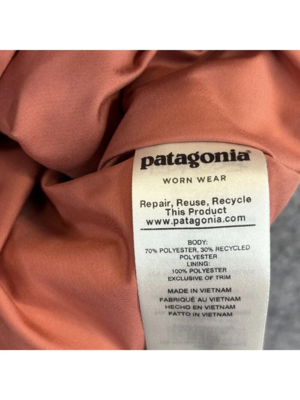 Patagonia Los Gatos Womens XL Burnt Orange Fleece Vest w Full-Zip Sherpa Style